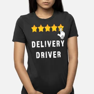 Delivery Driver Five Star Food Dash Grub Grocery Deliveries T-Shirt