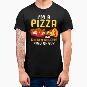 Fast Food Pizza Lover Foodie Boys Funny Chicken Nuggets T-Shirt