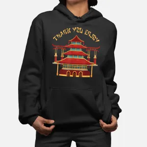 Thank You Enjoy Asian Food Delivery Chinese Take Out Box Hoodie
